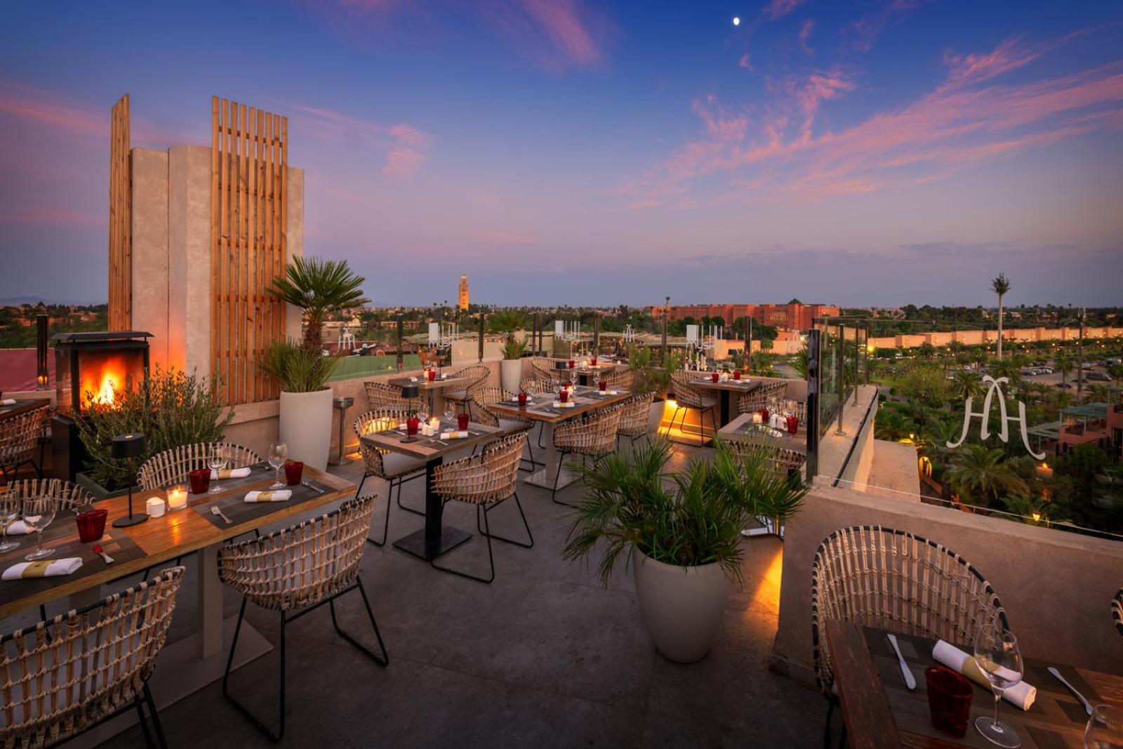 Hivernage Hotel & Spa Marrakesh Exterior photo The view from the rooftop of the hotel